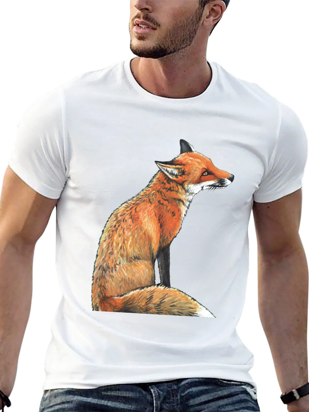 Fox Graphic T-Shirt - Unisex Black Tee