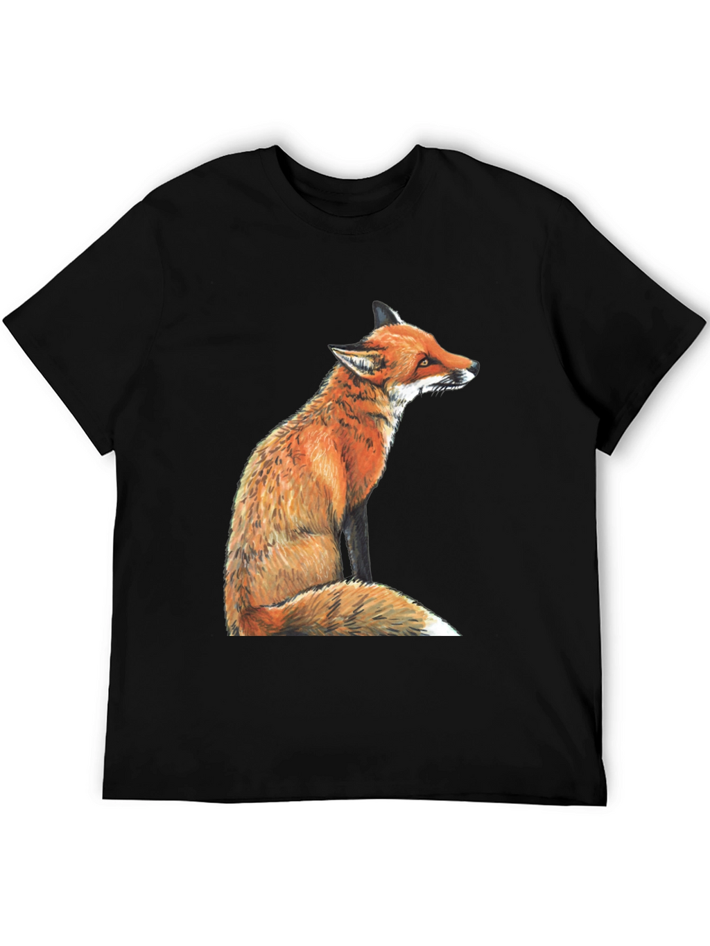 Fox Graphic T-Shirt - Unisex Black Tee