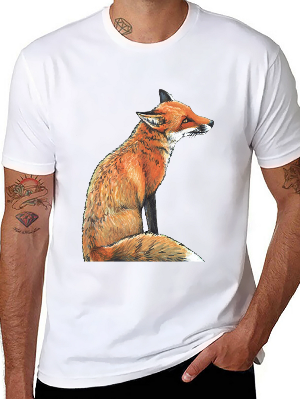 Fox Graphic T-Shirt - Unisex Black Tee