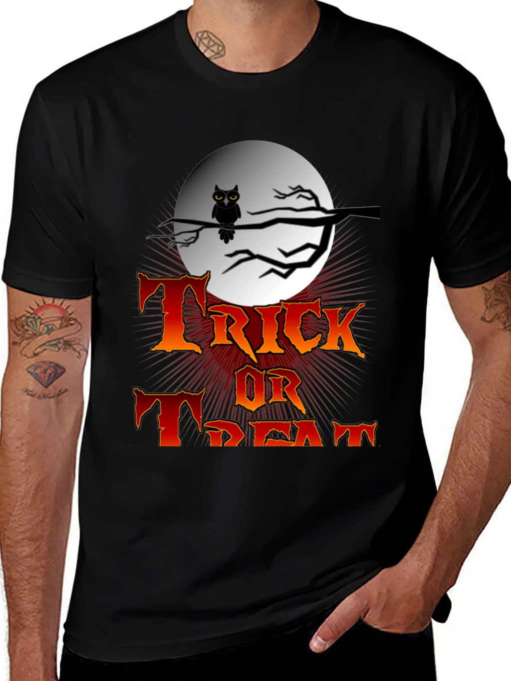 Halloween Trick or Treat Black T-Shirt