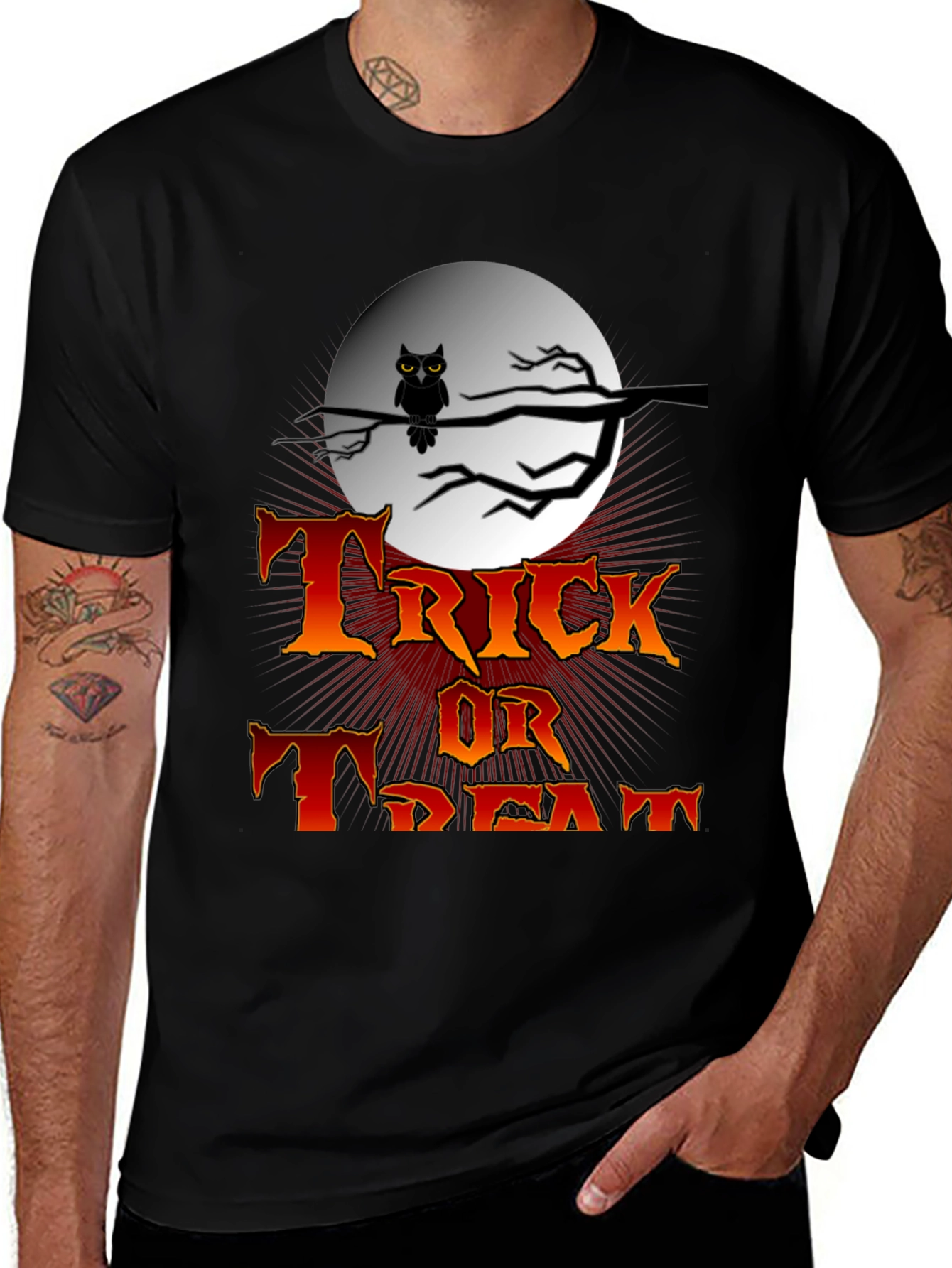 Halloween Trick or Treat Black T-Shirt