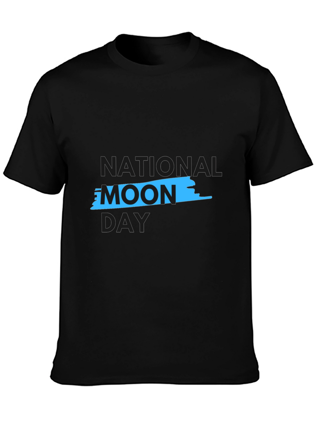 National Moon Day Black Graphic Tee