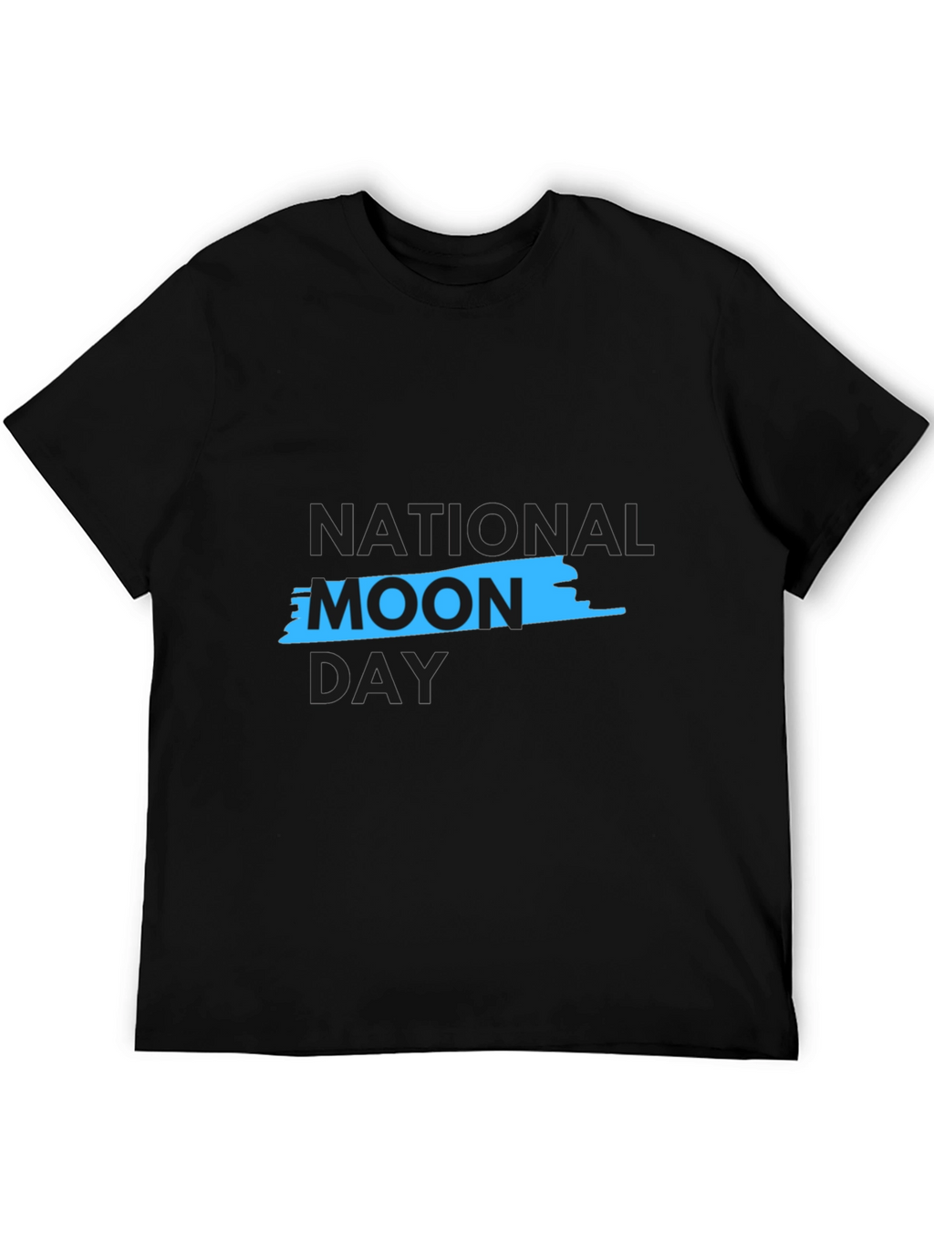National Moon Day Black Graphic Tee