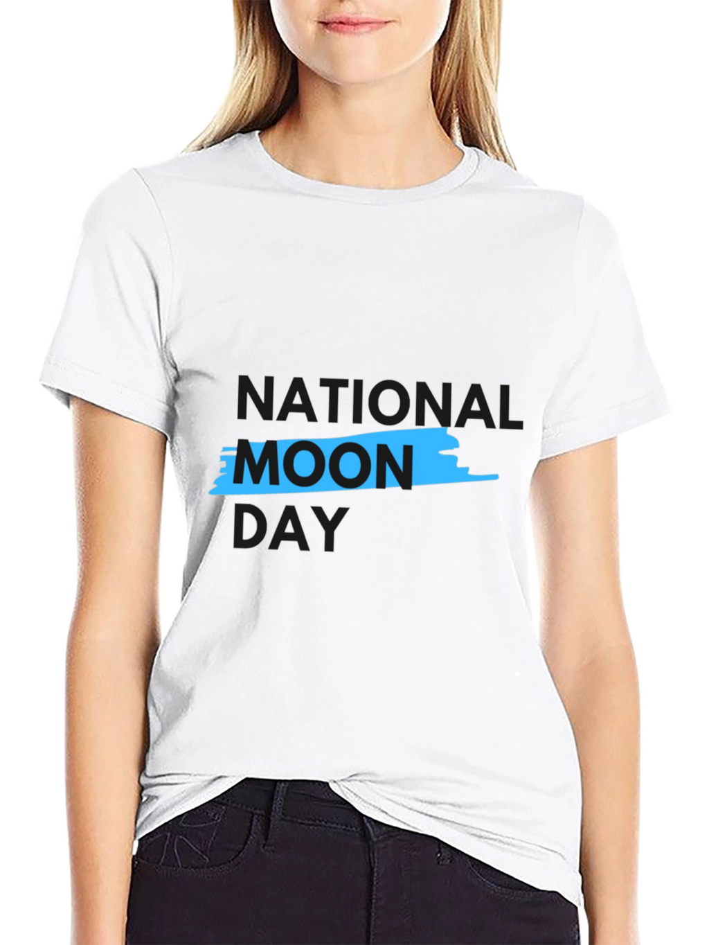 National Moon Day Black Graphic Tee