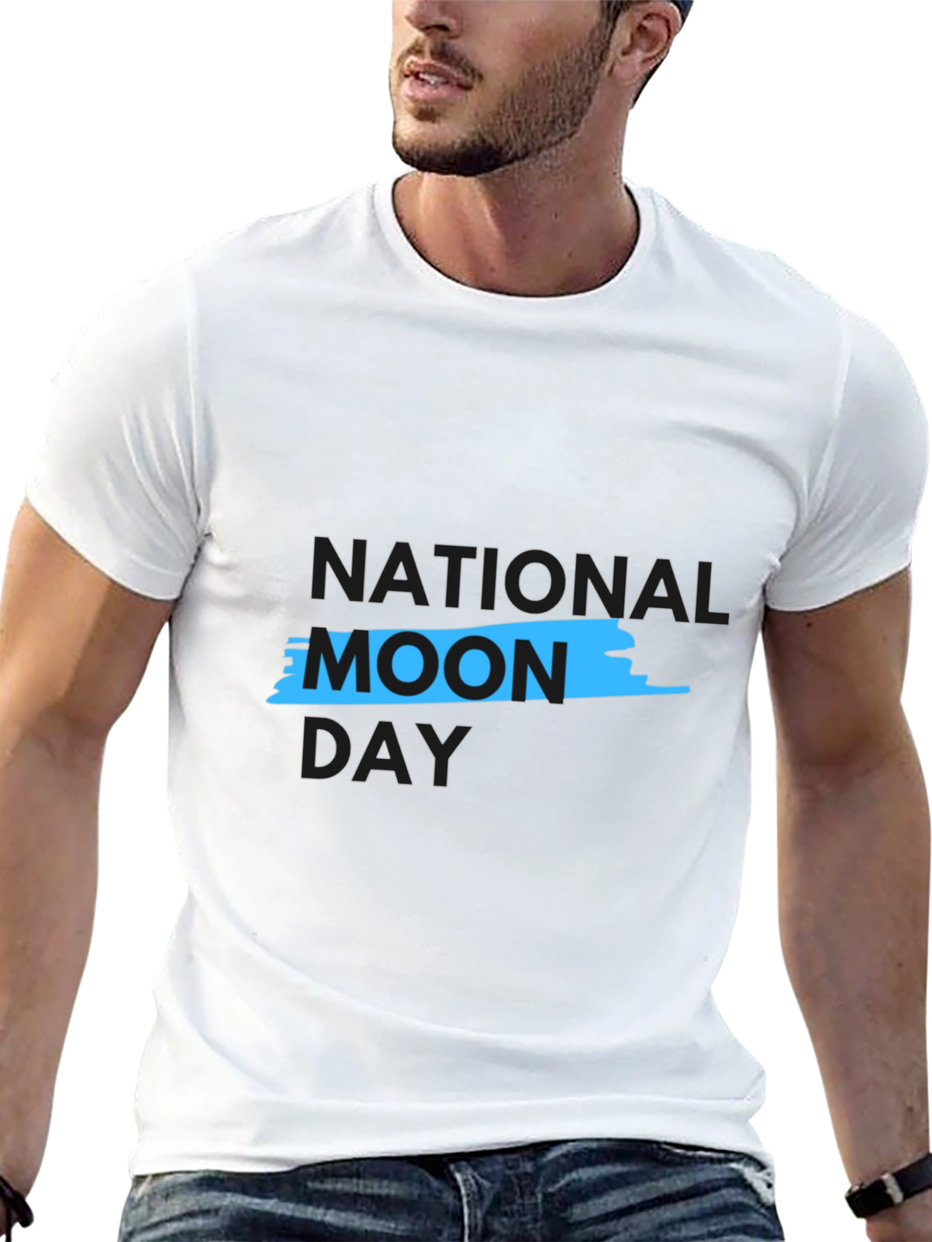 National Moon Day Black Graphic Tee