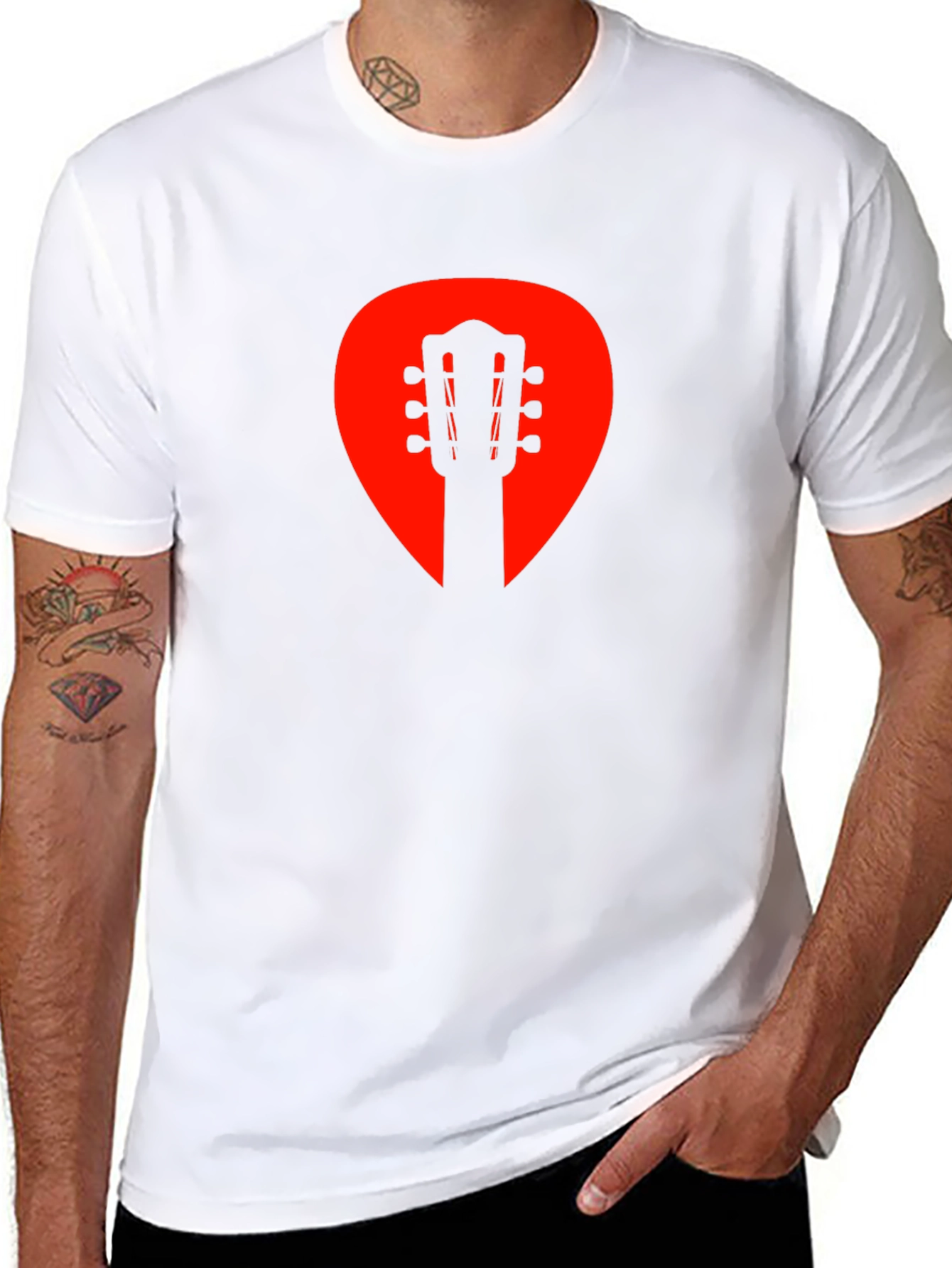 Guitar Pick Silhouette Graphic Tee