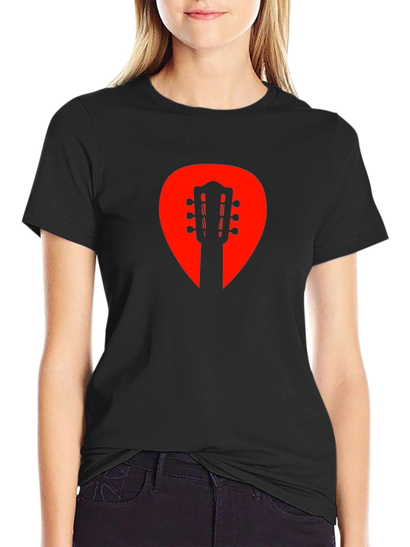 Guitar Pick Silhouette Graphic Tee