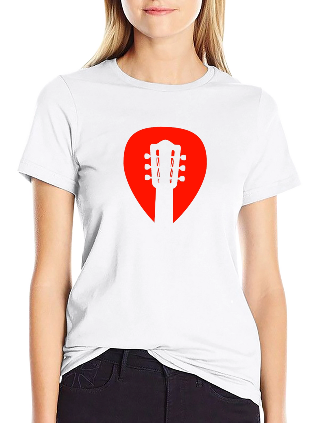 Guitar Pick Silhouette Graphic Tee