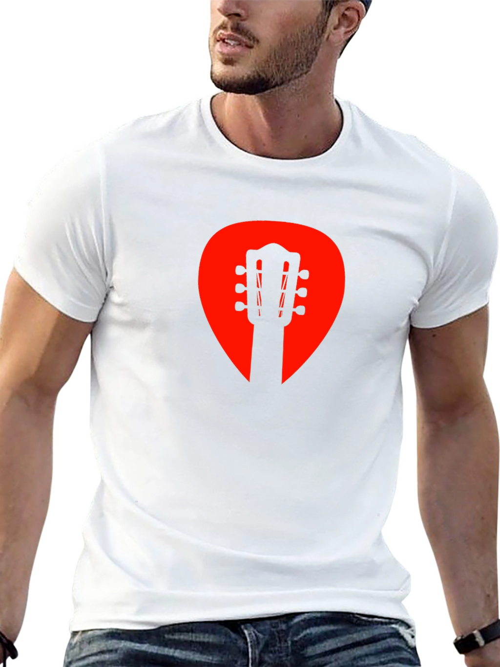 Guitar Pick Silhouette Graphic Tee