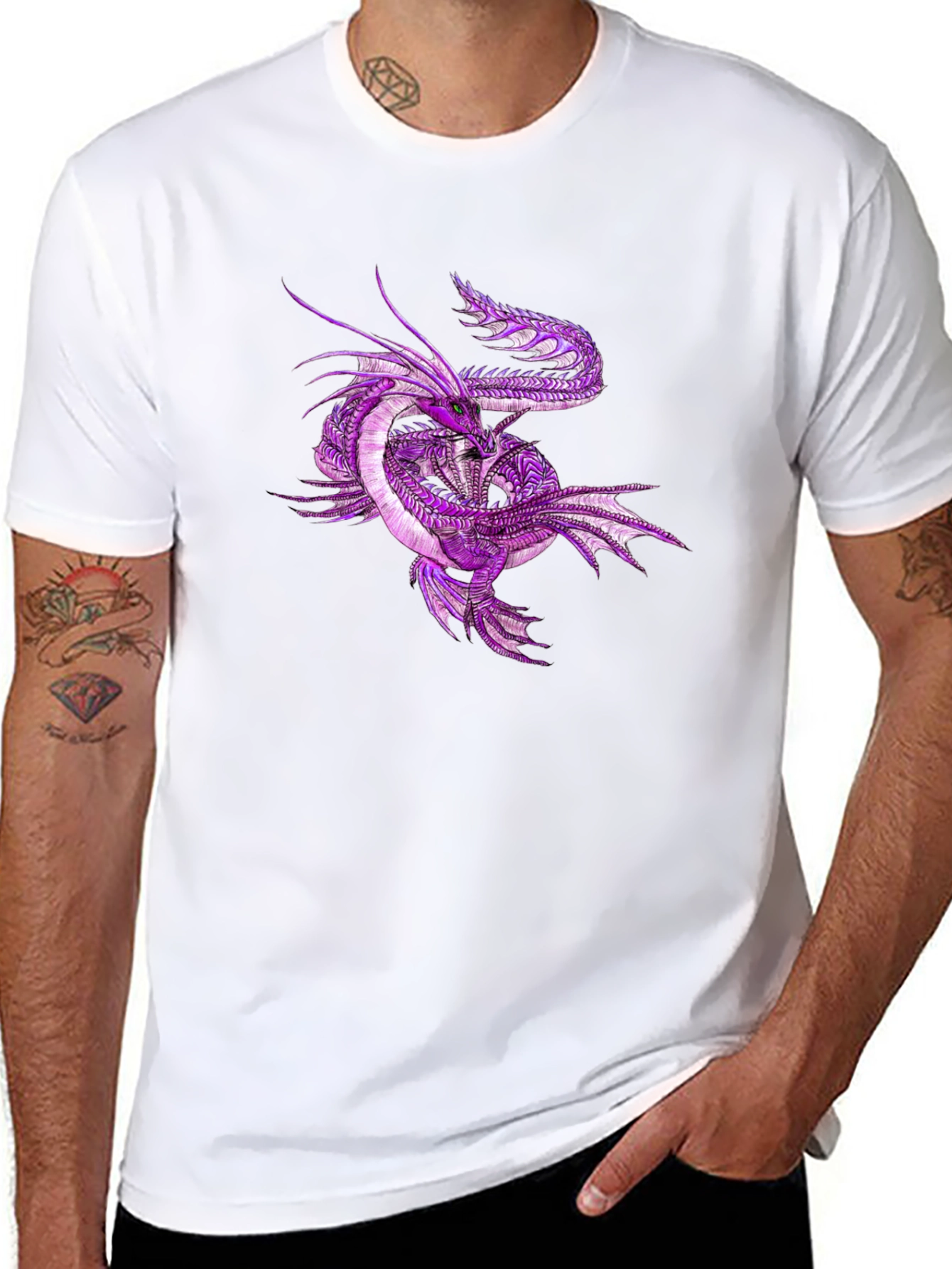 Dragon Graphic Tee - Mens Black T-Shirt