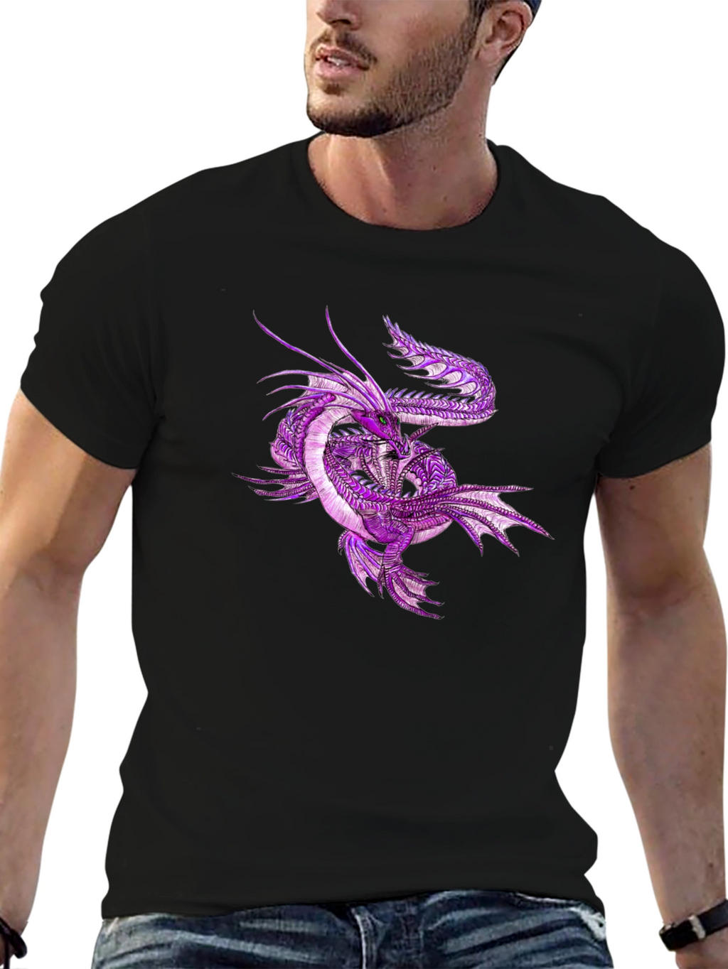 Dragon Graphic Tee - Mens Black T-Shirt