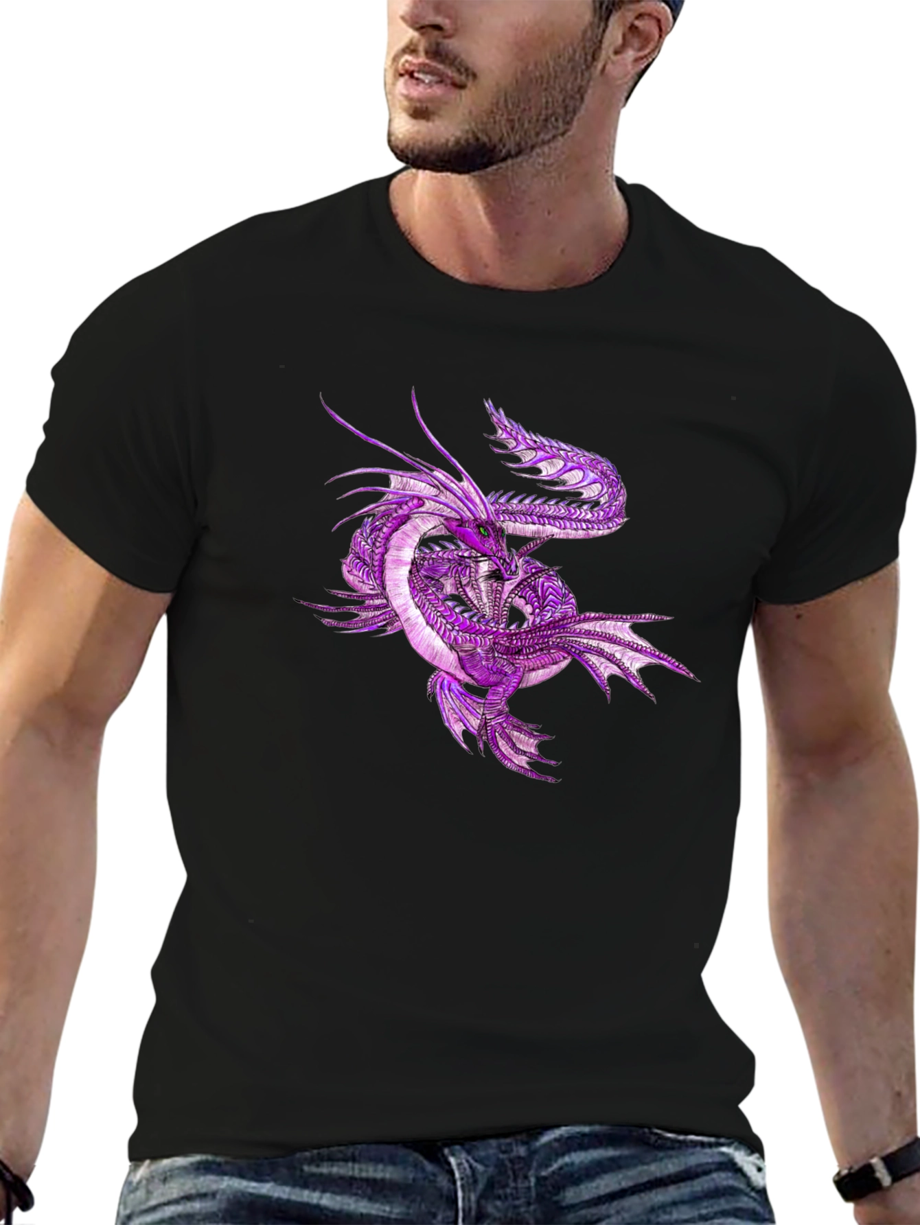 Dragon Graphic Tee - Mens Black T-Shirt