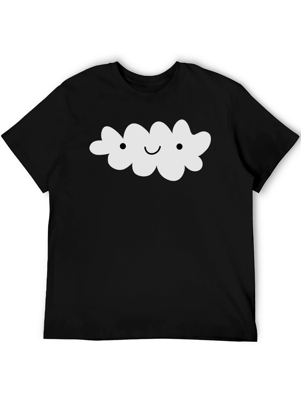 Cute Cloud Graphic Tee - Black