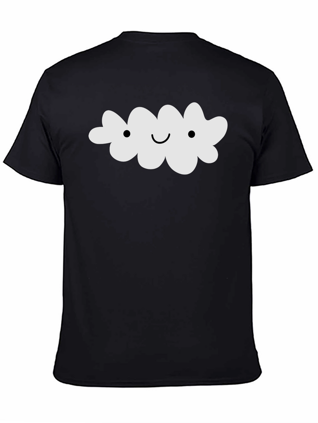 Cute Cloud Graphic Tee - Black