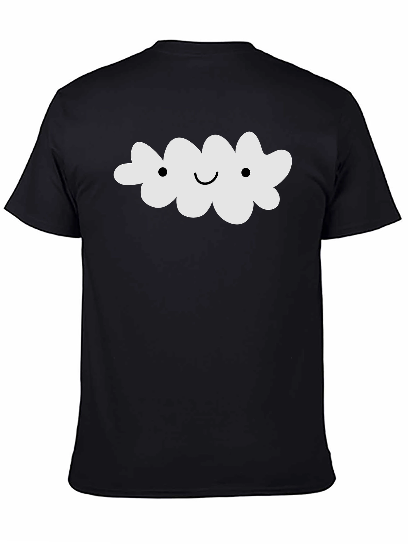 Cute Cloud Graphic Tee - Black