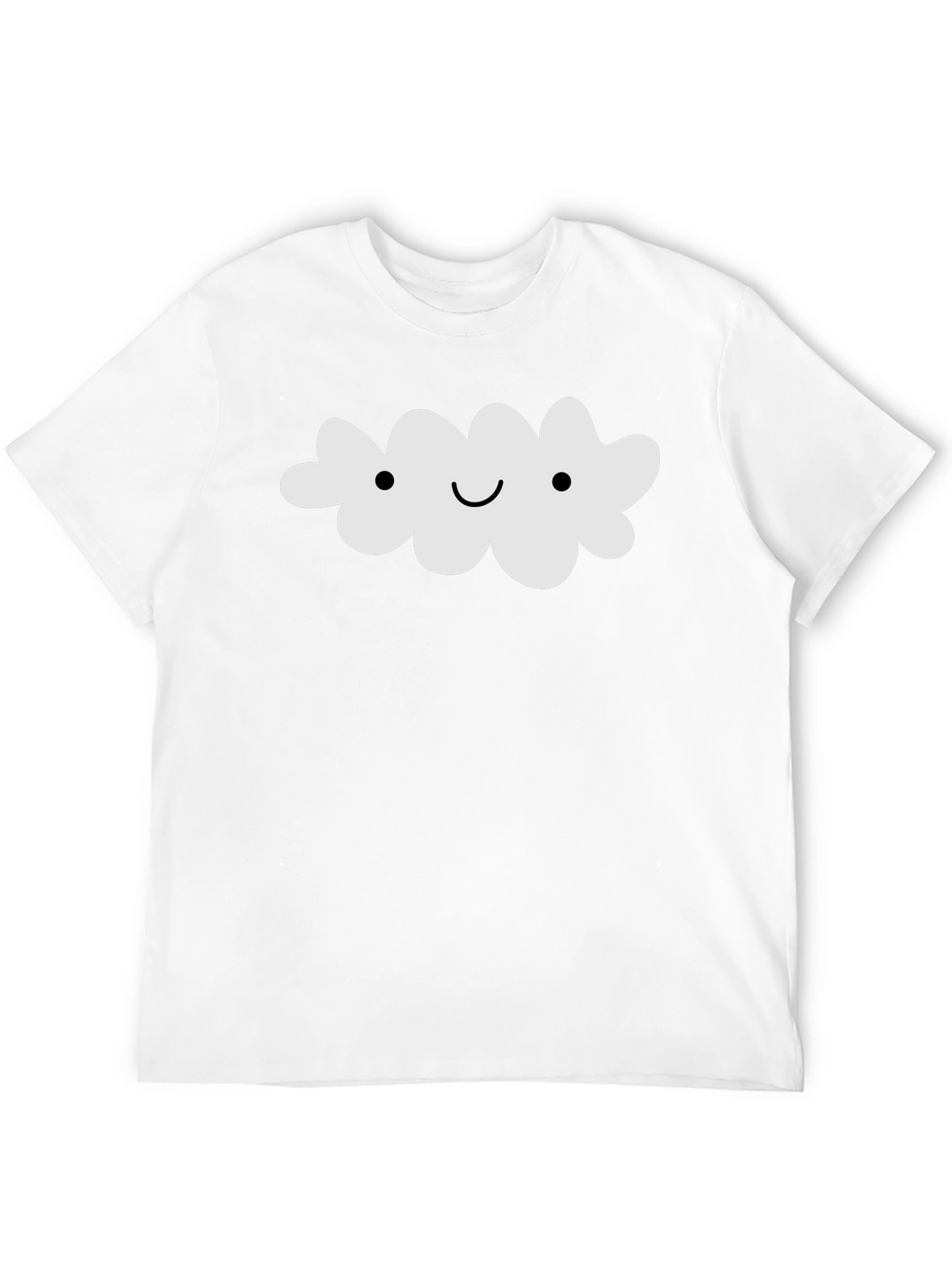 Cute Cloud Graphic Tee - Black