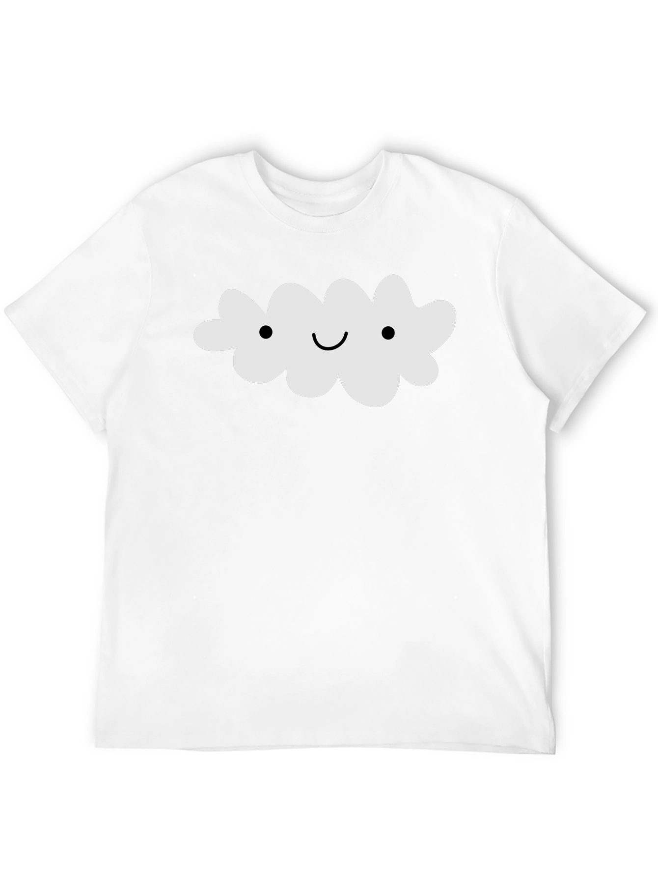 Cute Cloud Graphic Tee - Black
