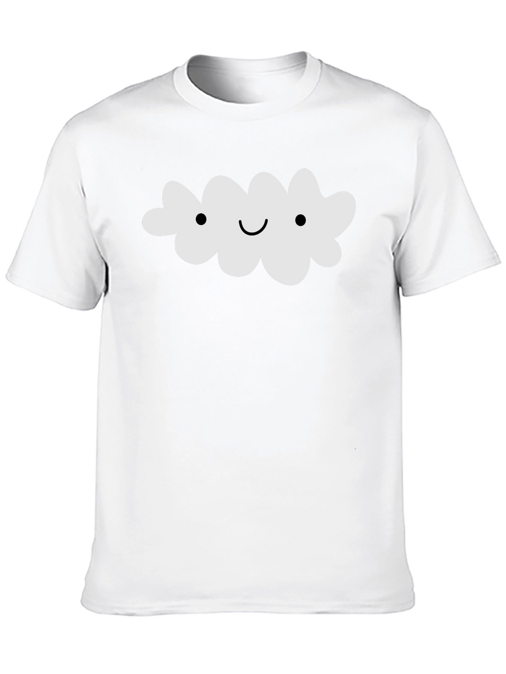 Cute Cloud Graphic Tee - Black