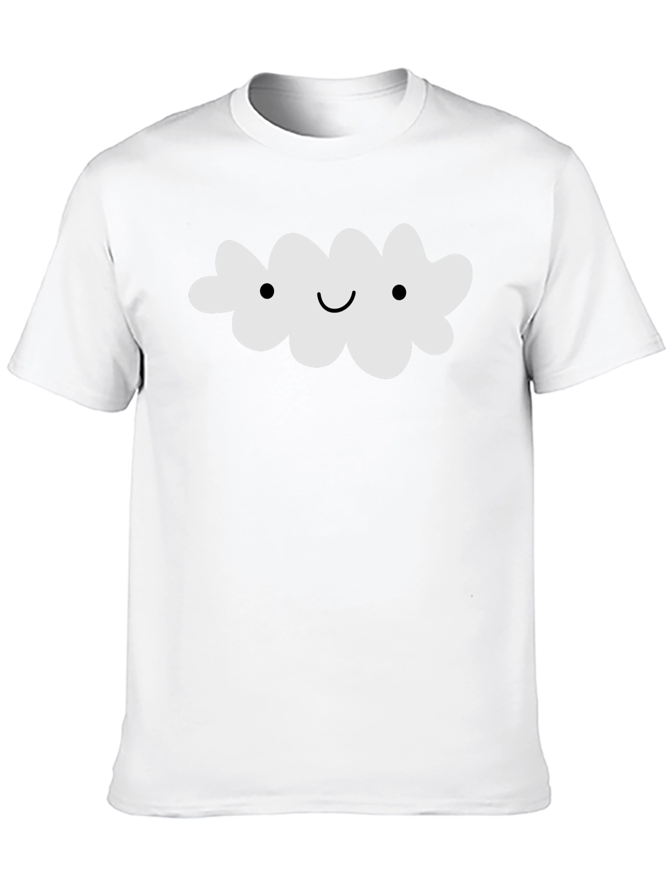Cute Cloud Graphic Tee - Black