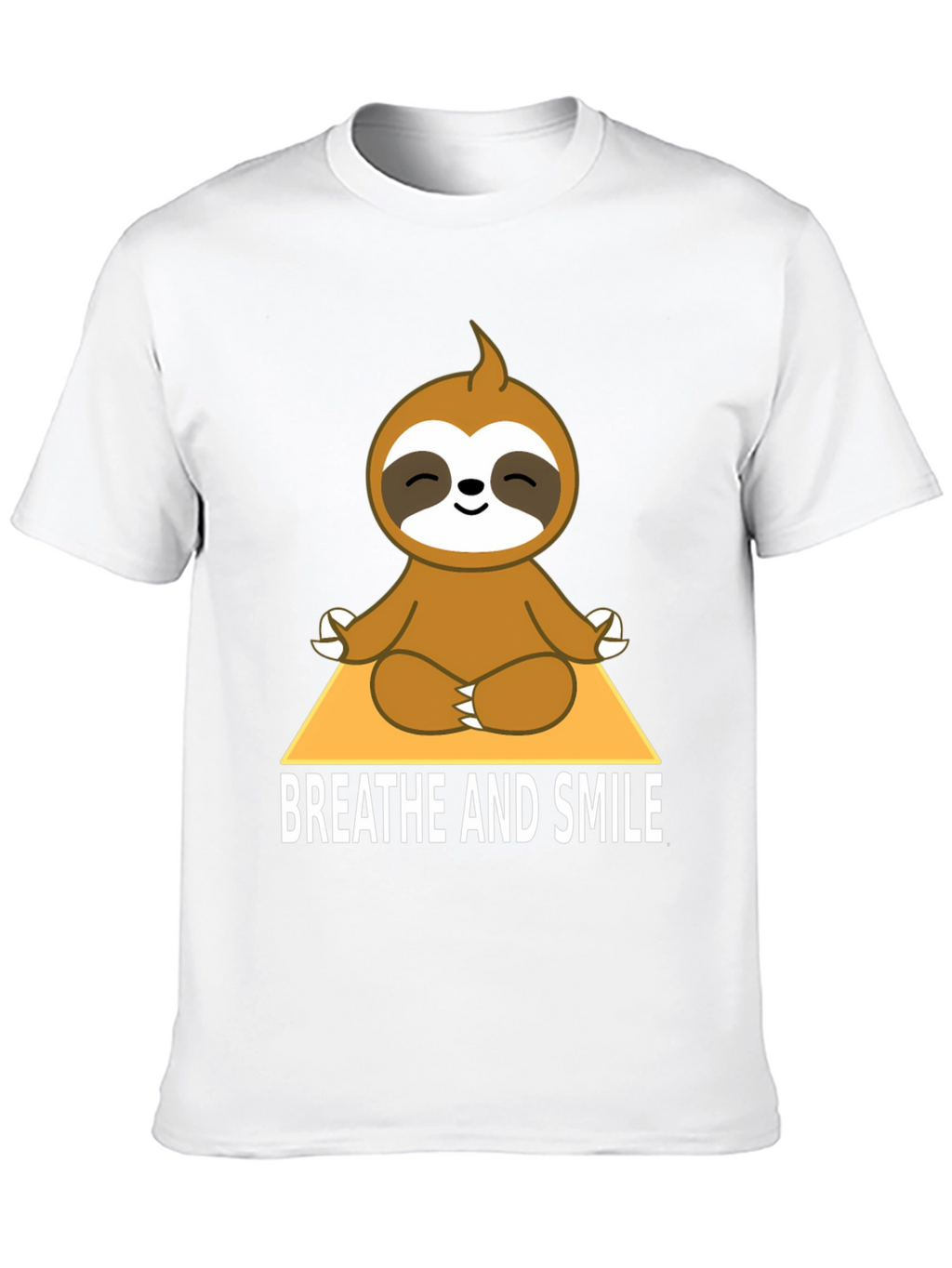 Meditating Sloth T-Shirt - Breathe and Smile
