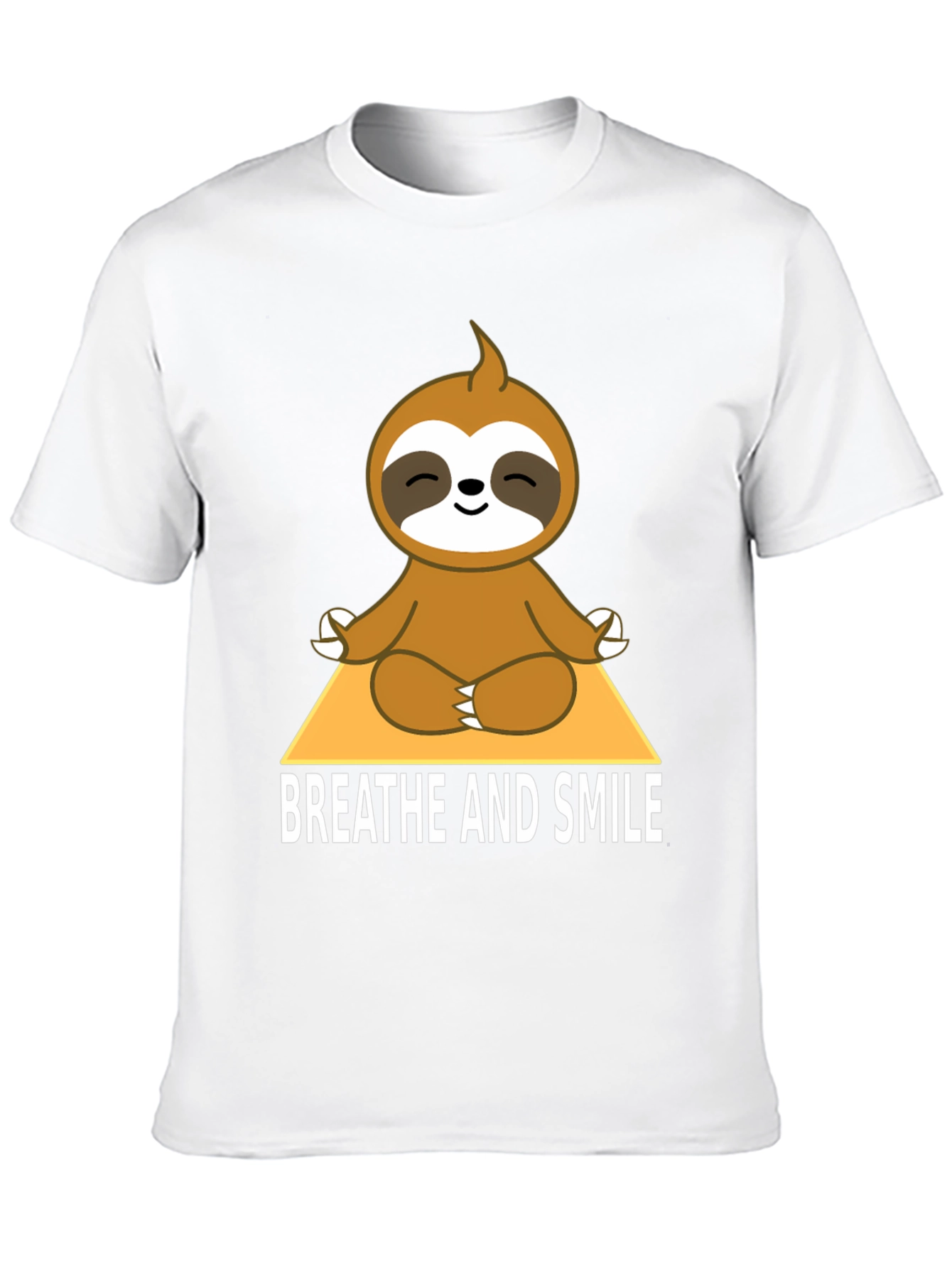 Meditating Sloth T-Shirt - Breathe and Smile