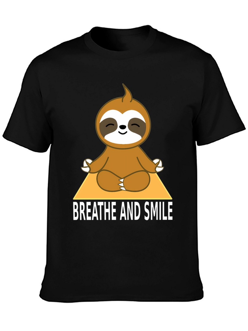 Meditating Sloth T-Shirt - Breathe and Smile