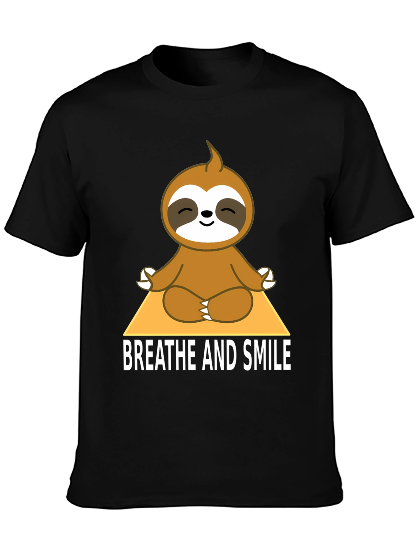 Meditating Sloth T-Shirt - Breathe and Smile