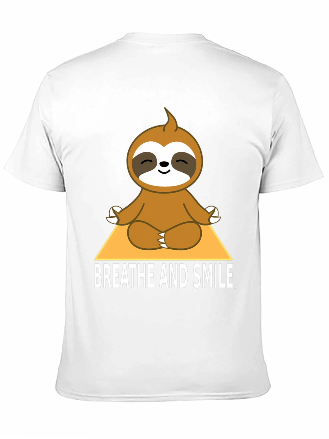 Meditating Sloth T-Shirt - Breathe and Smile