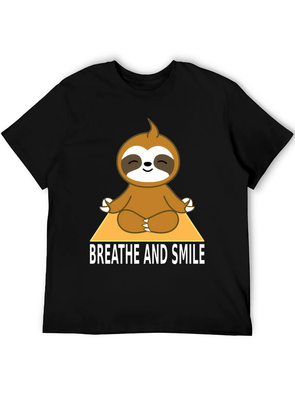 Meditating Sloth T-Shirt - Breathe and Smile