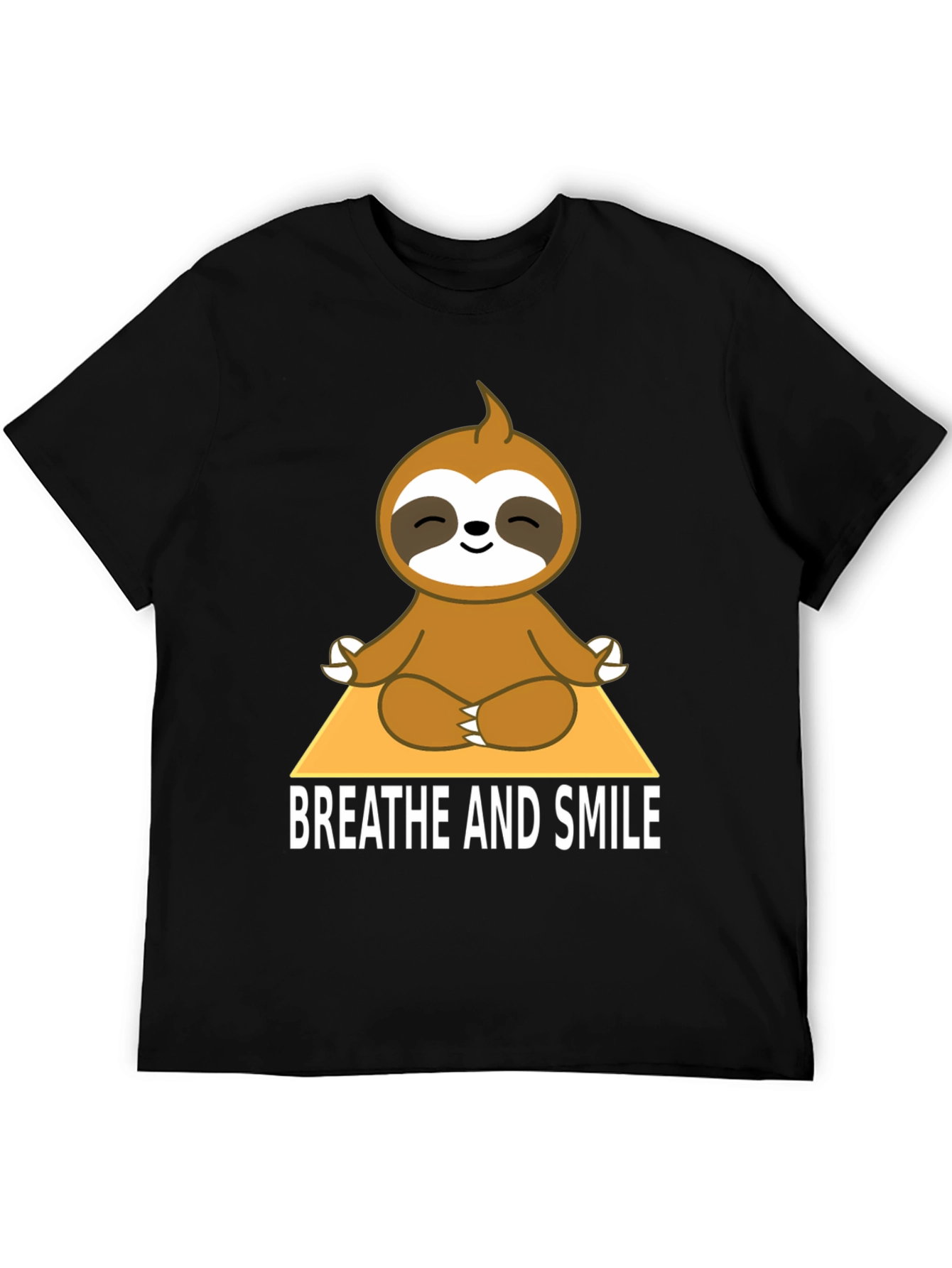 Meditating Sloth T-Shirt - Breathe and Smile
