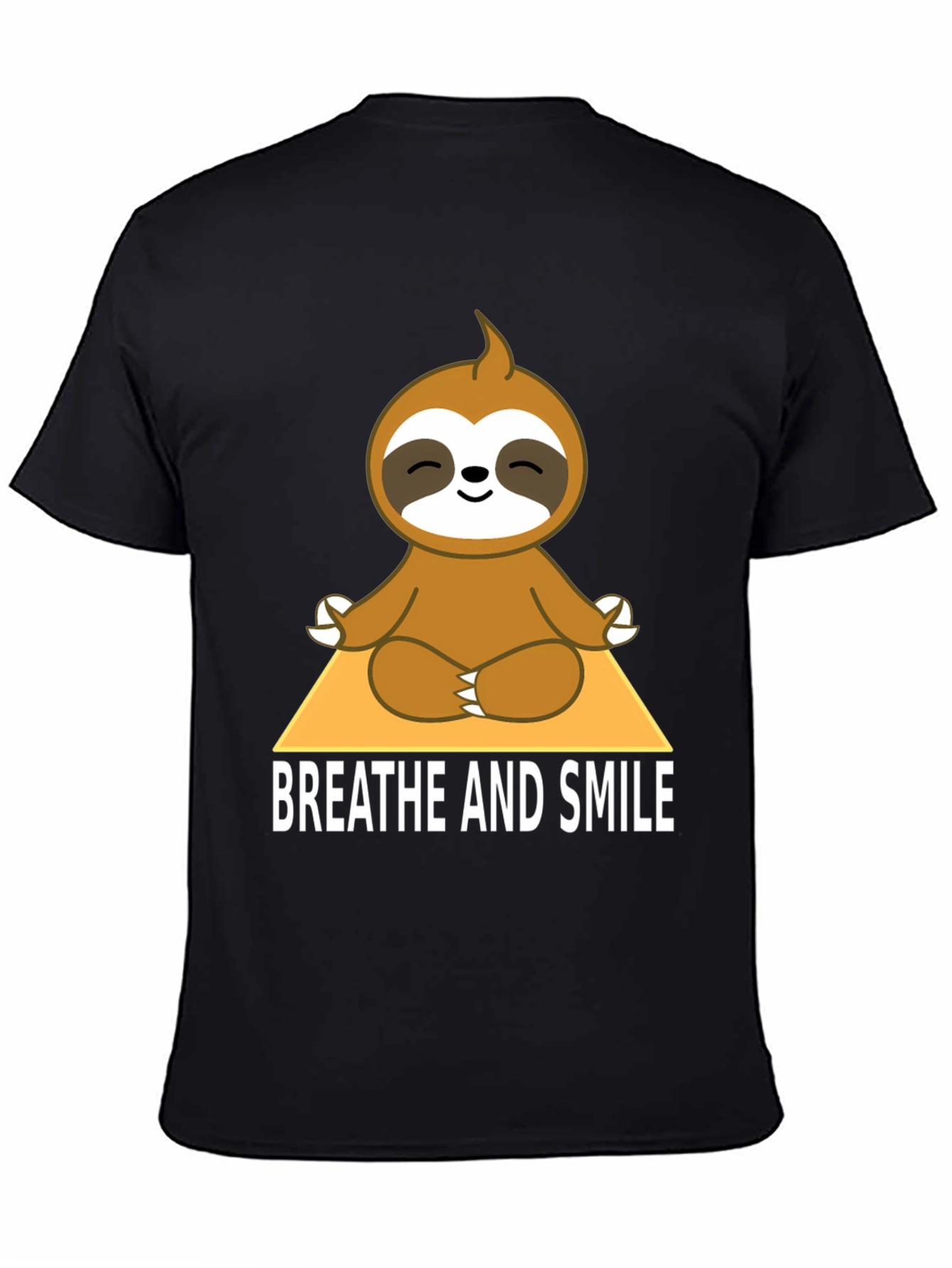 Meditating Sloth T-Shirt - Breathe and Smile