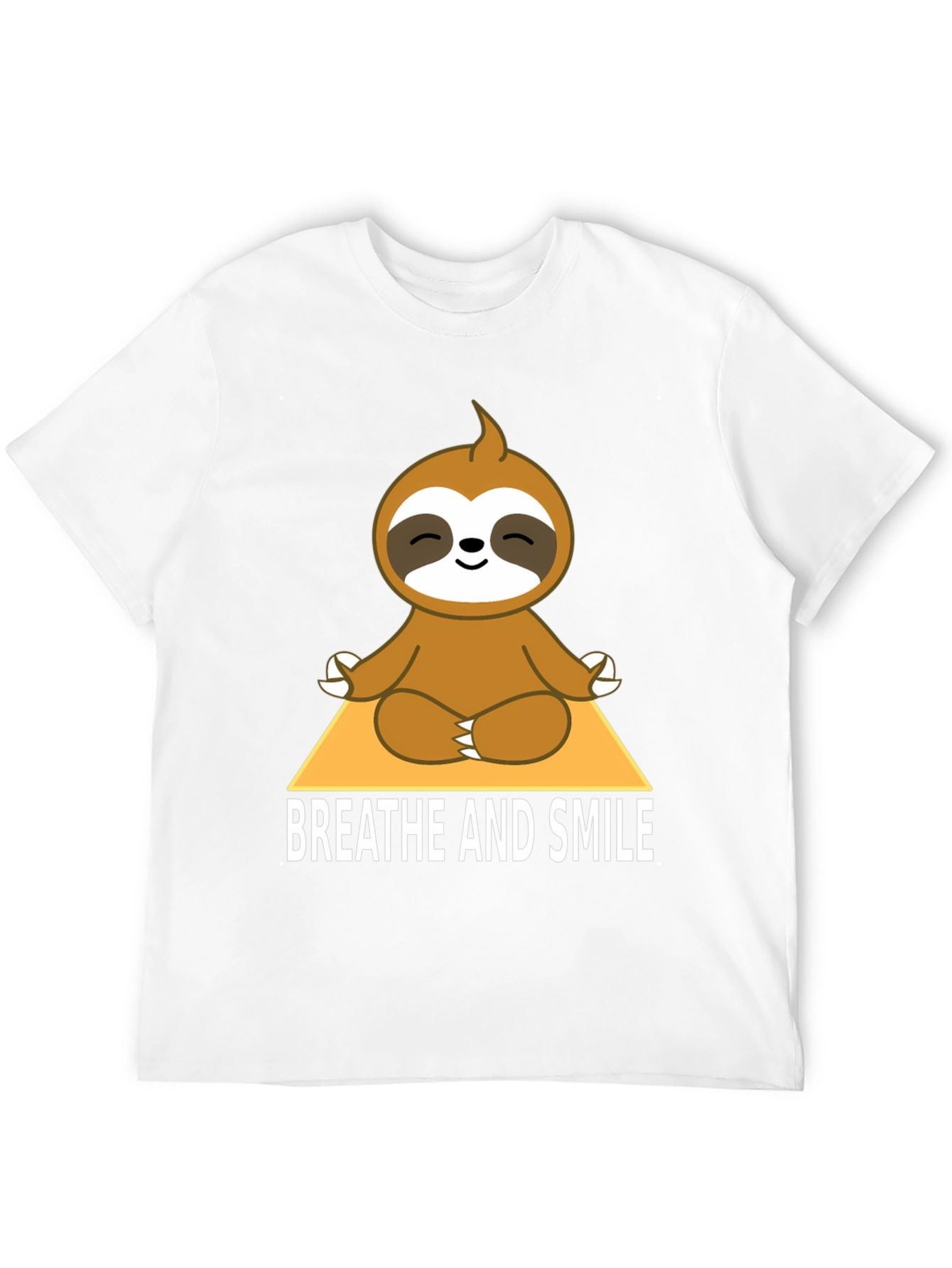 Meditating Sloth T-Shirt - Breathe and Smile