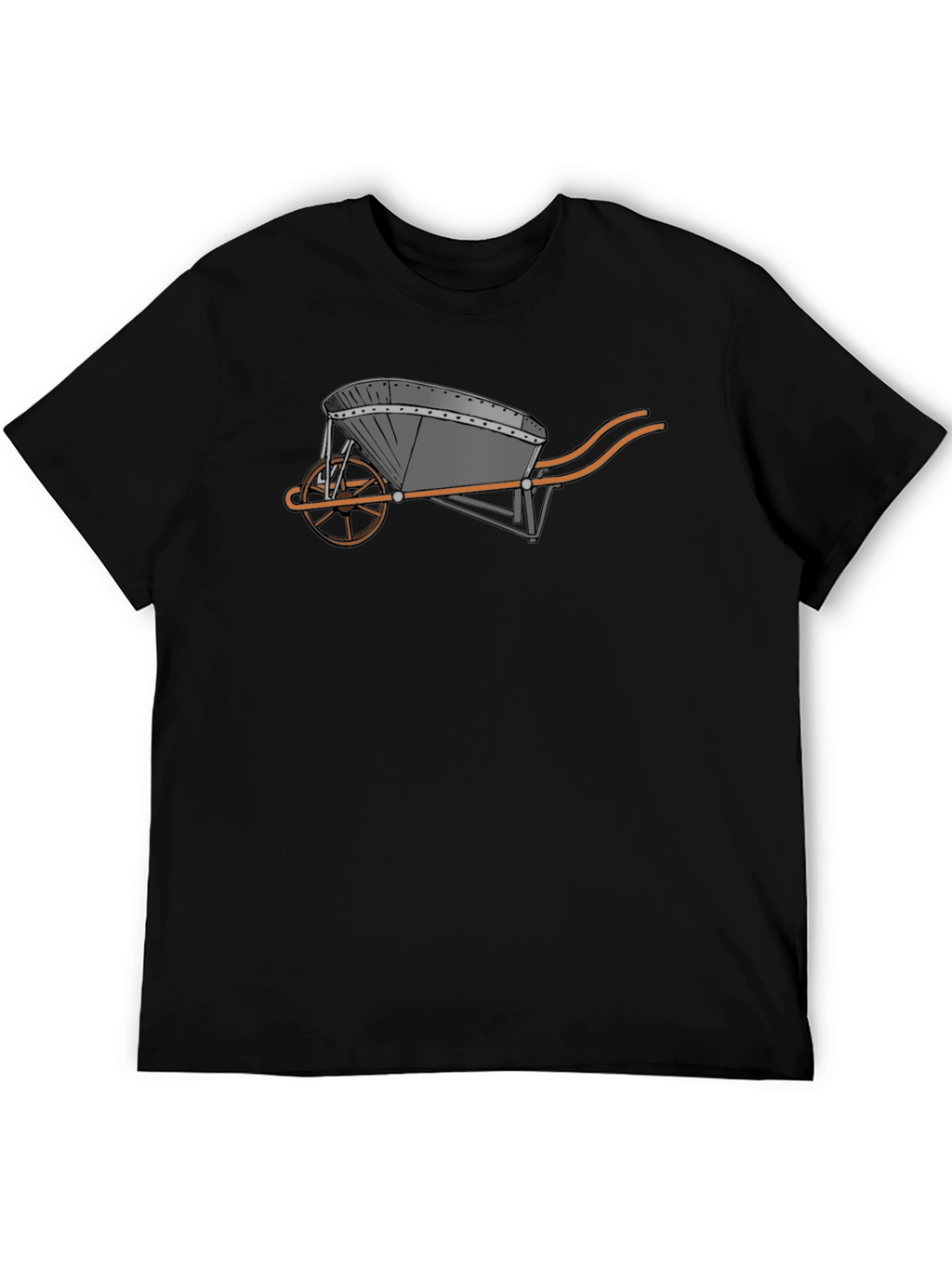 Novelty Wheelbarrow Graphic T-Shirt - Black
