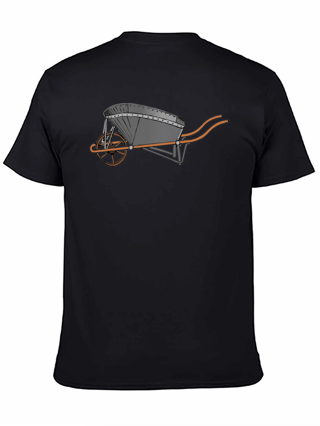 Novelty Wheelbarrow Graphic T-Shirt - Black