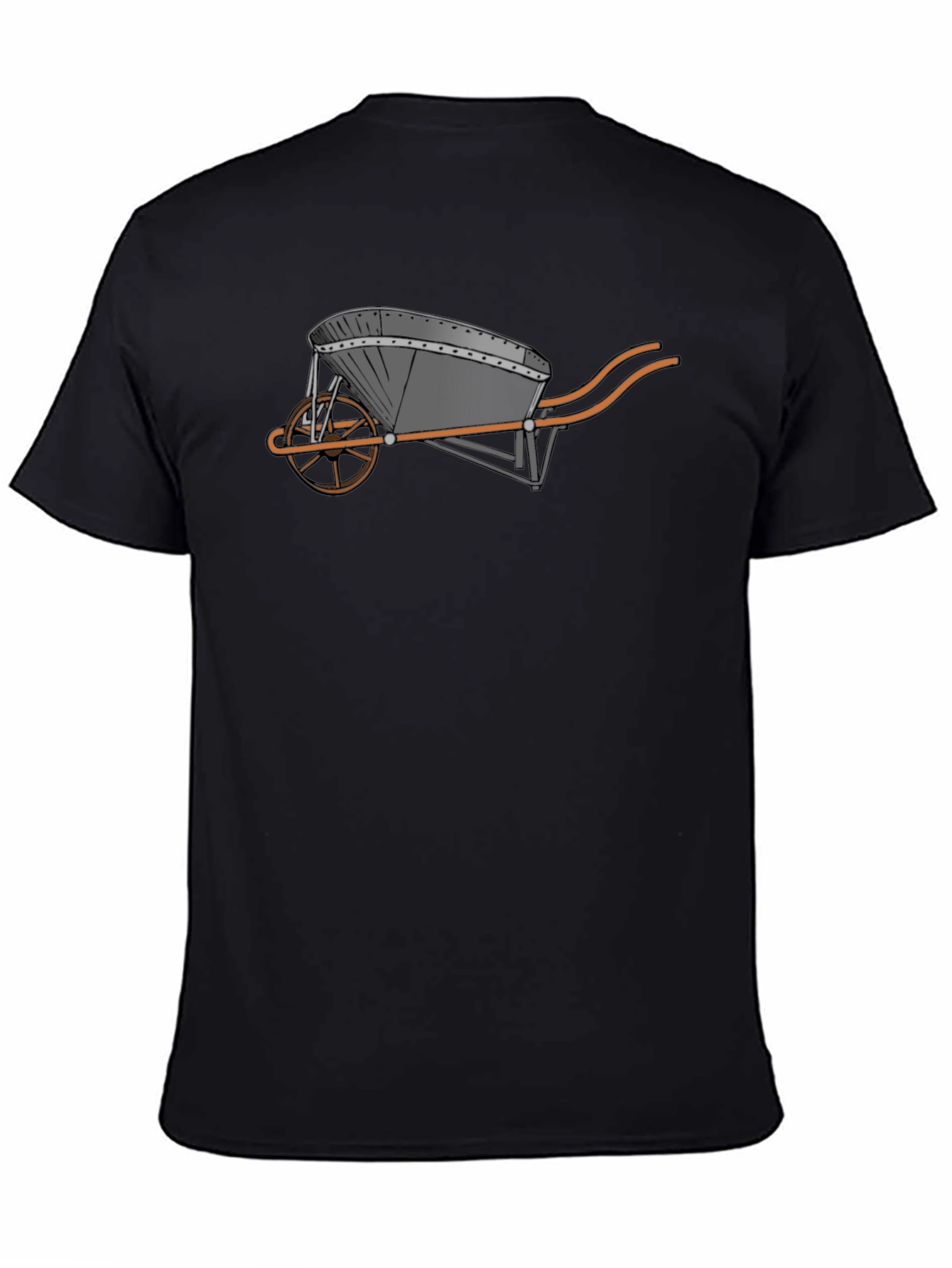 Novelty Wheelbarrow Graphic T-Shirt - Black