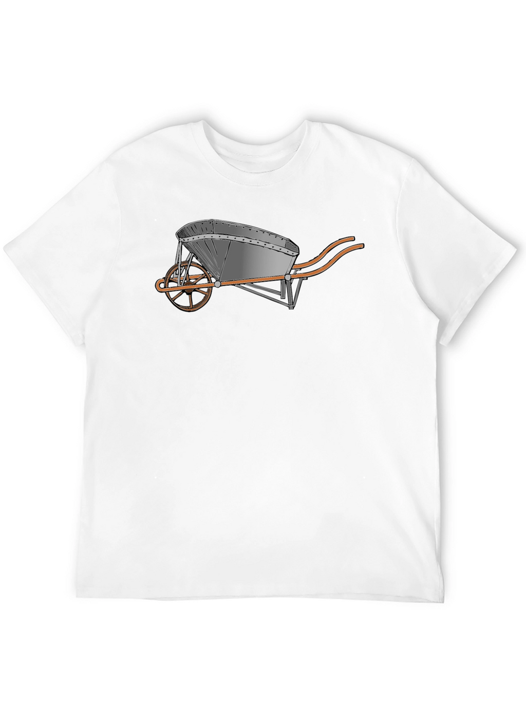 Novelty Wheelbarrow Graphic T-Shirt - Black