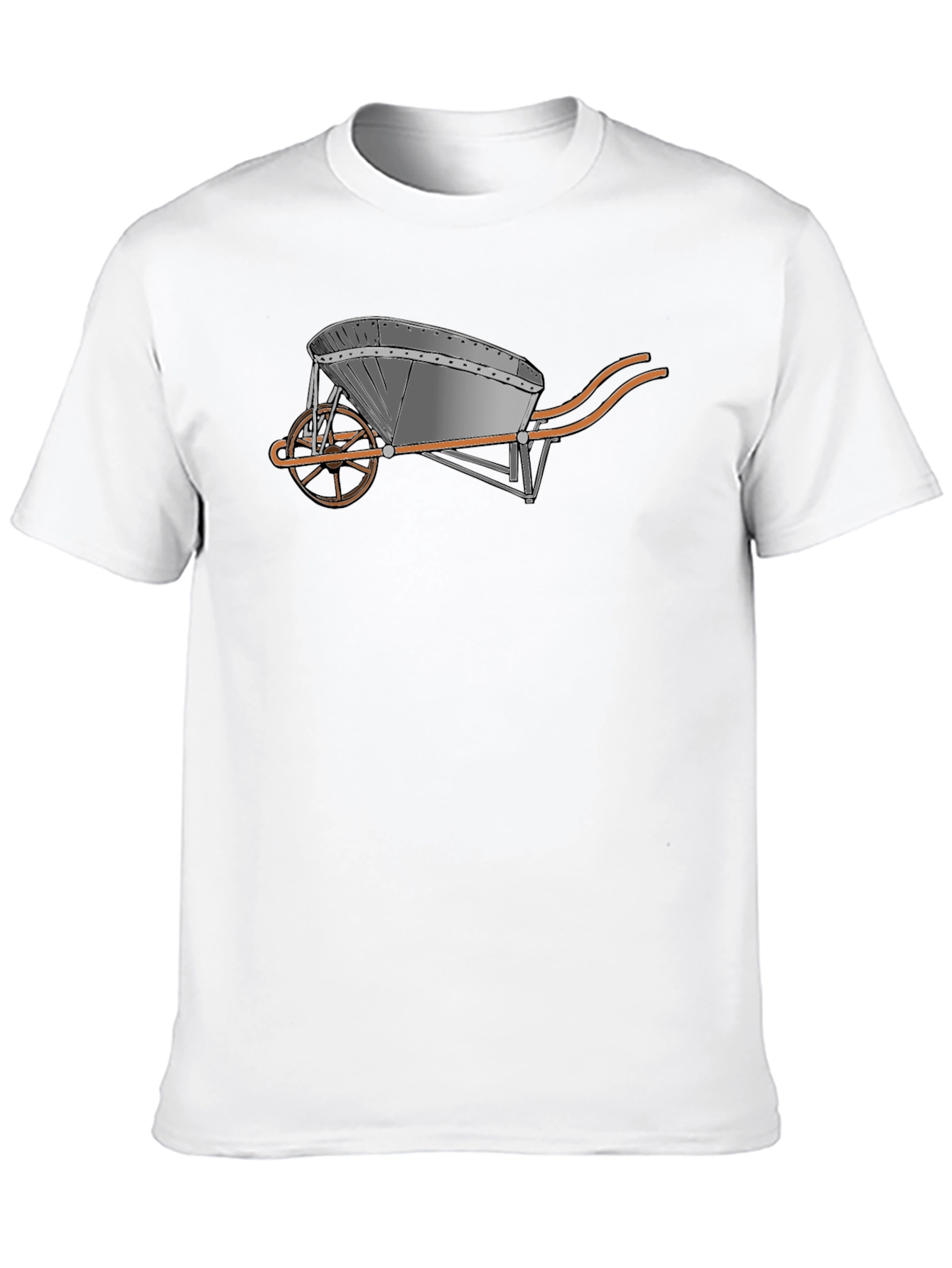 Novelty Wheelbarrow Graphic T-Shirt - Black