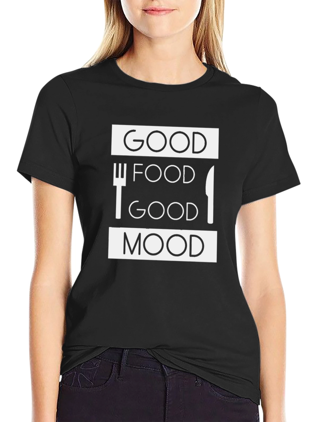 Good Food Good Mood Graphic T-Shirt