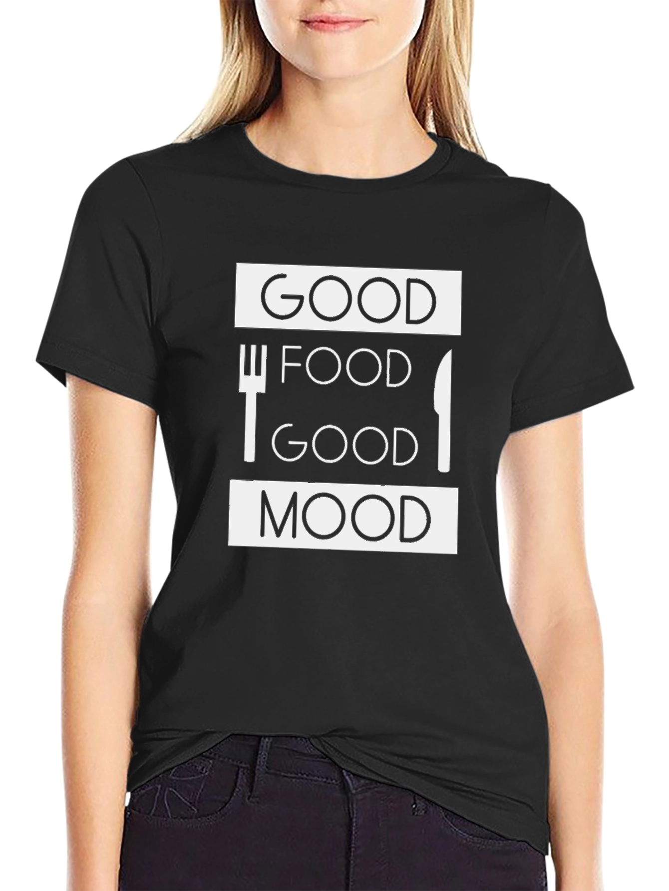 Good Food Good Mood Graphic T-Shirt