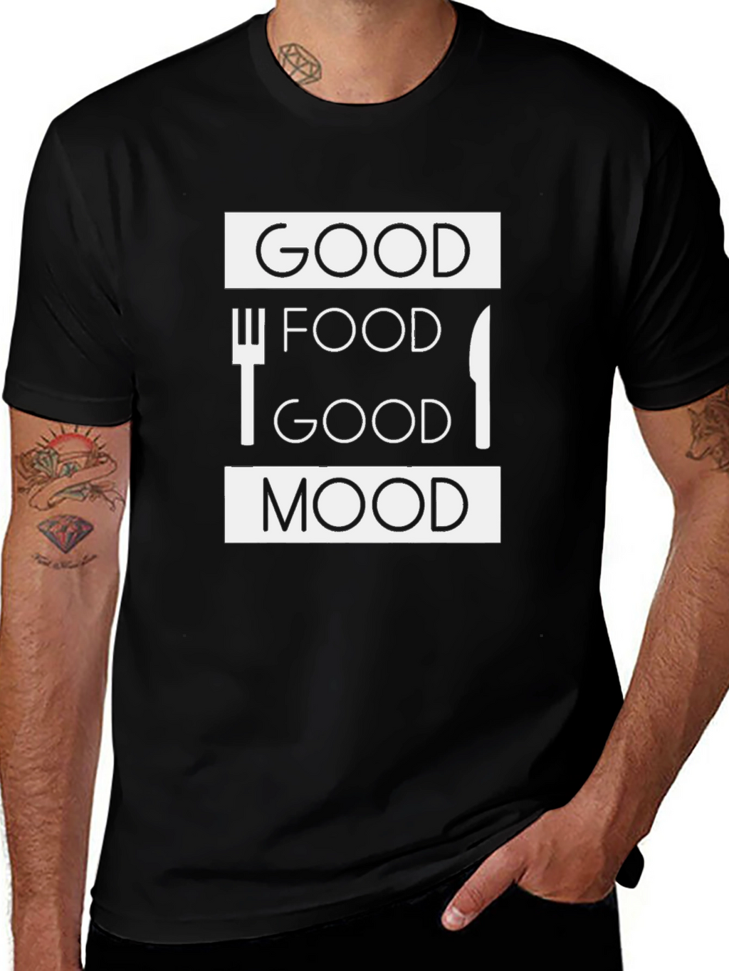 Good Food Good Mood Graphic T-Shirt