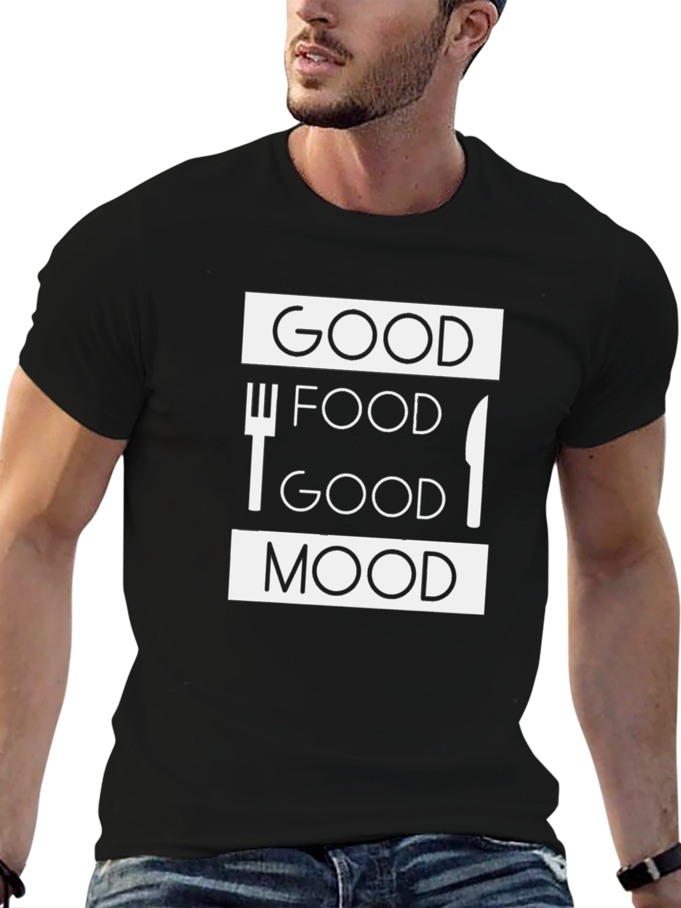 Good Food Good Mood Graphic T-Shirt