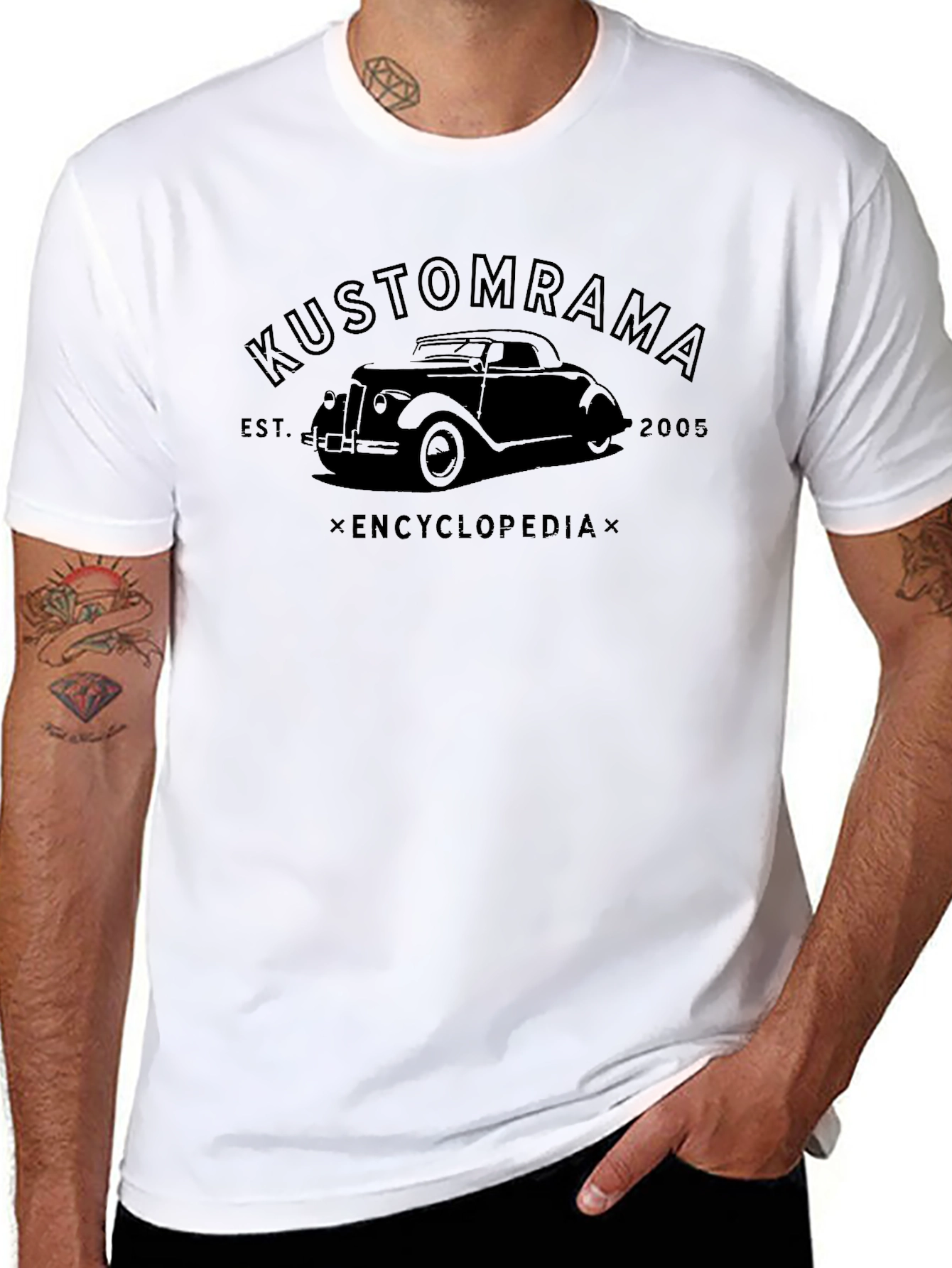 Kustomrama Encyclopedia Black Graphic Tee