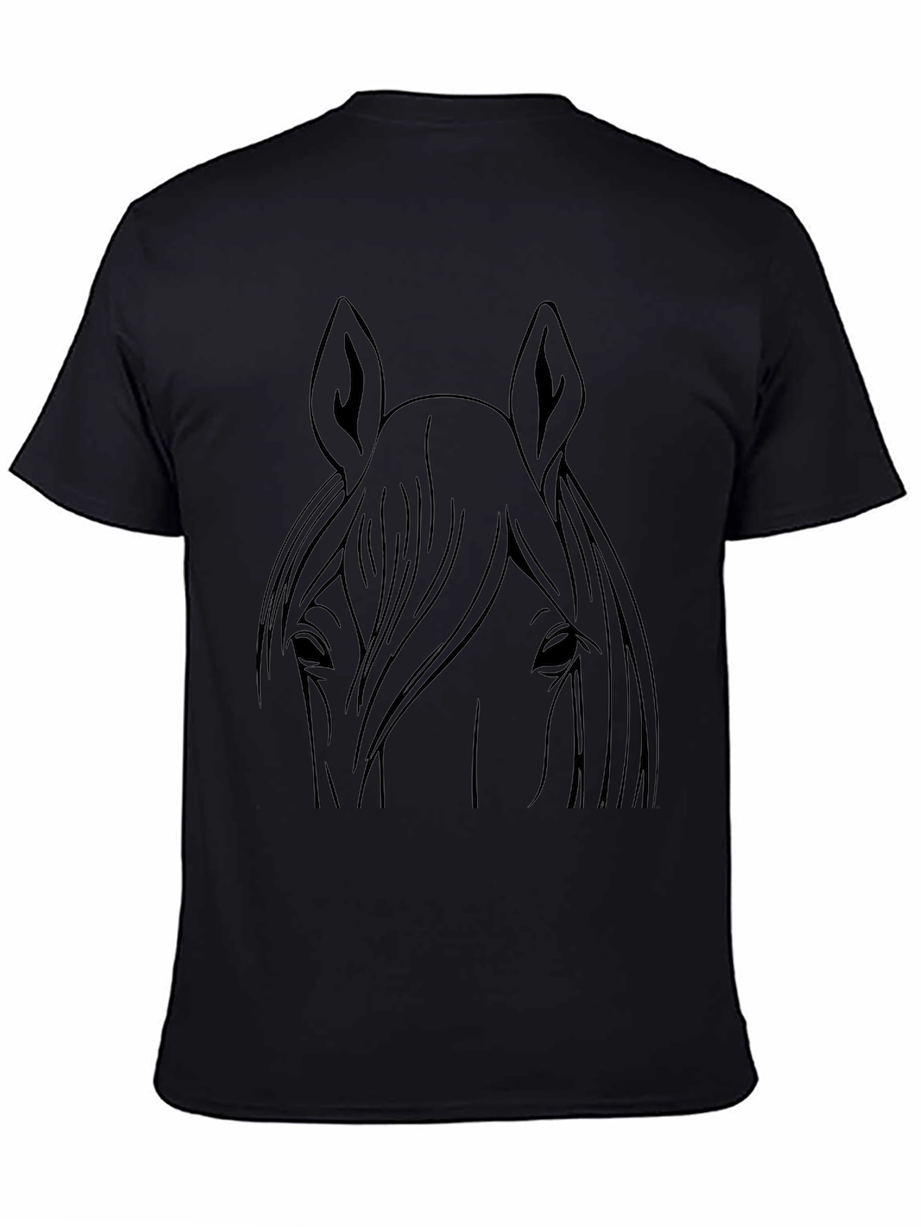 Black Horse Graphic Tee - Unisex Cotton Shirt
