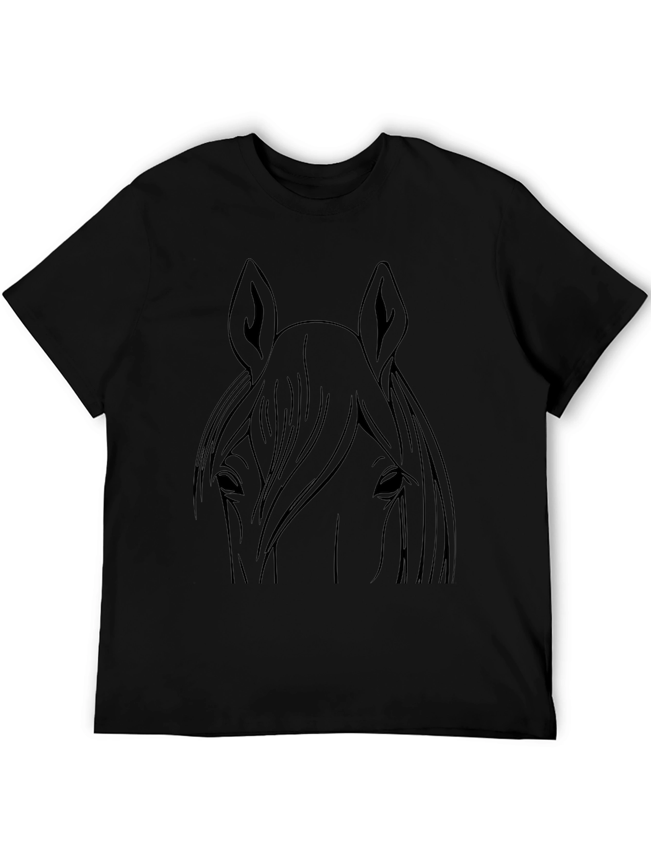 Black Horse Graphic Tee - Unisex Cotton Shirt