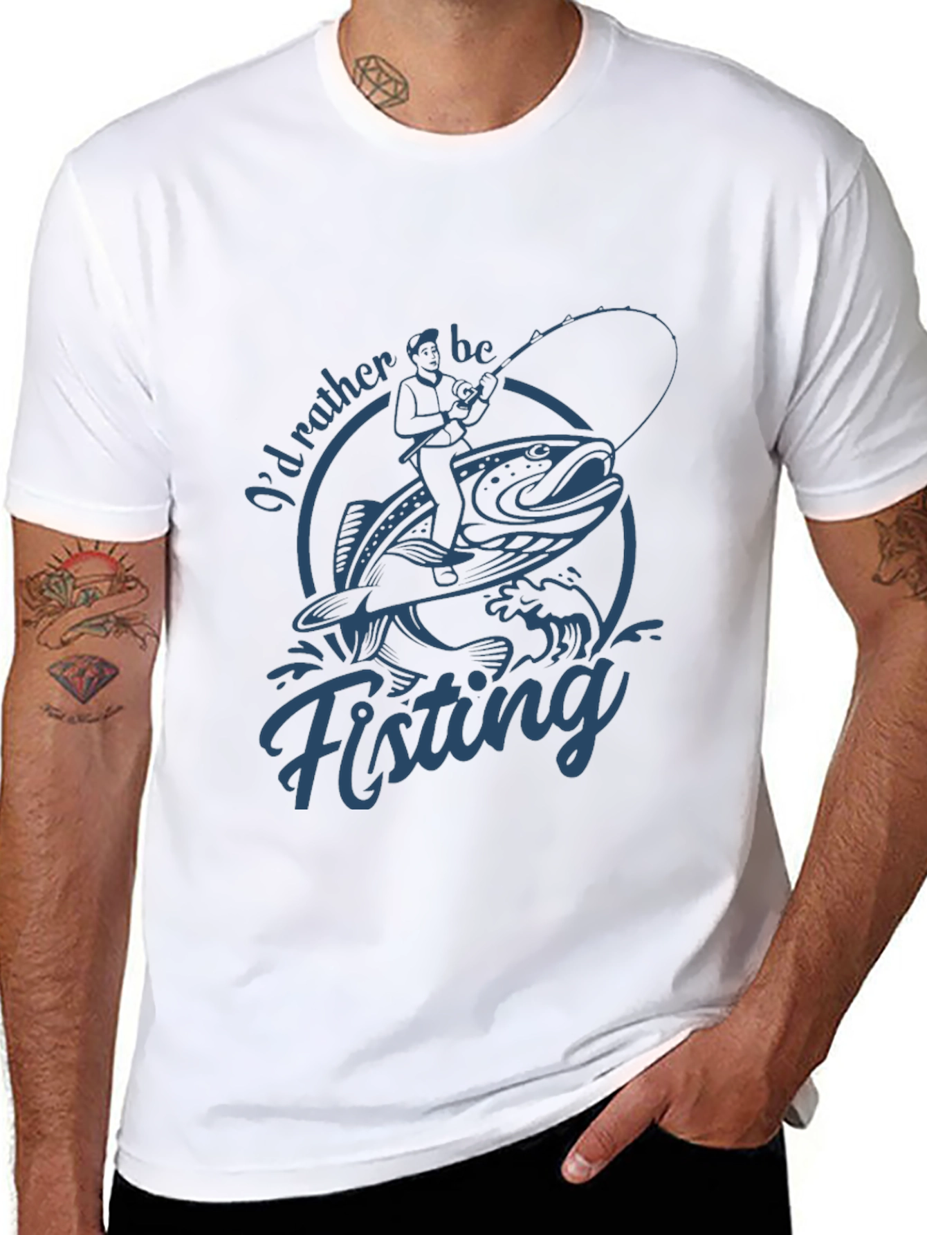 Id Rather Be Fishing Graphic T-Shirt
