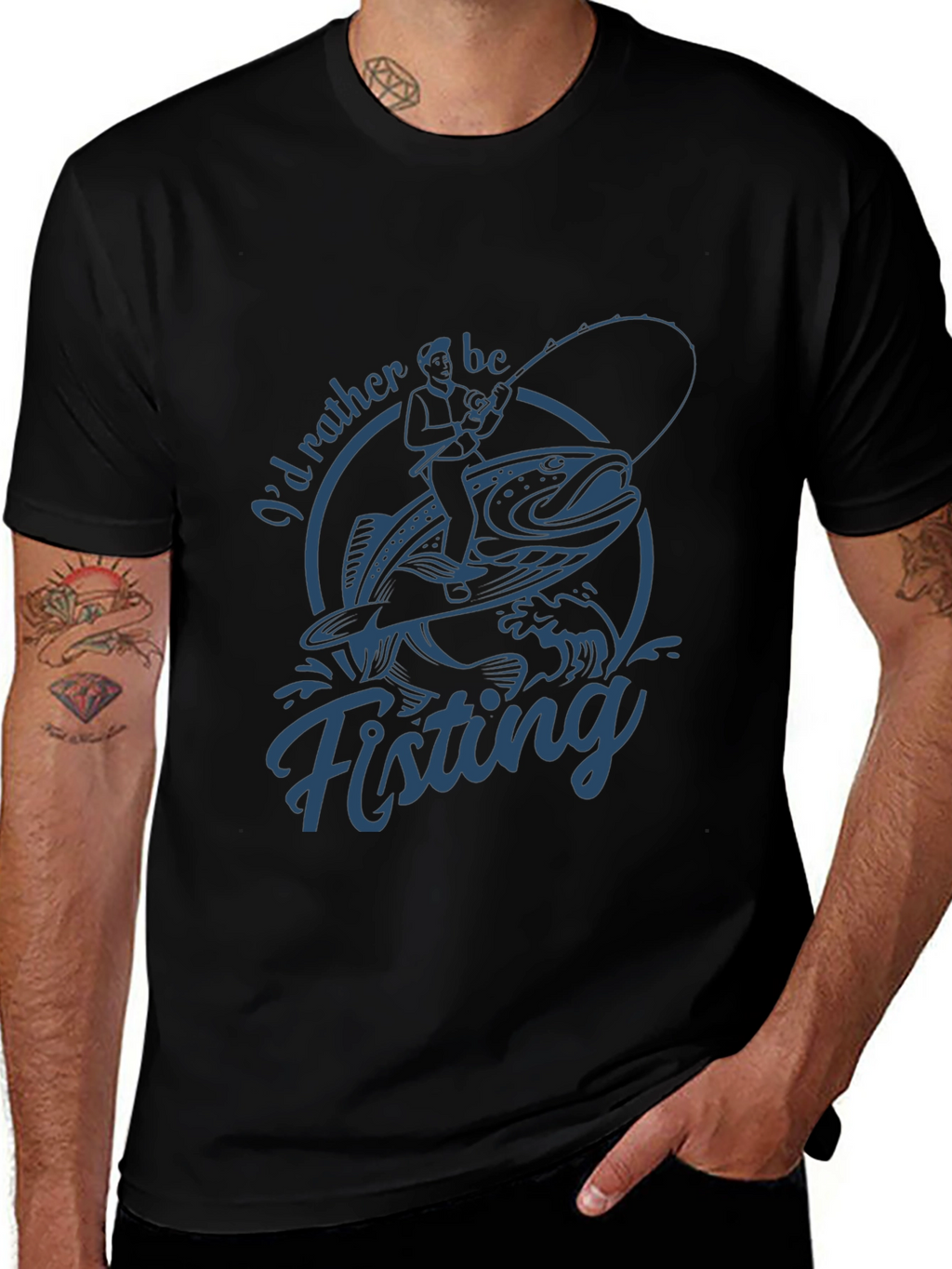 Id Rather Be Fishing Graphic T-Shirt