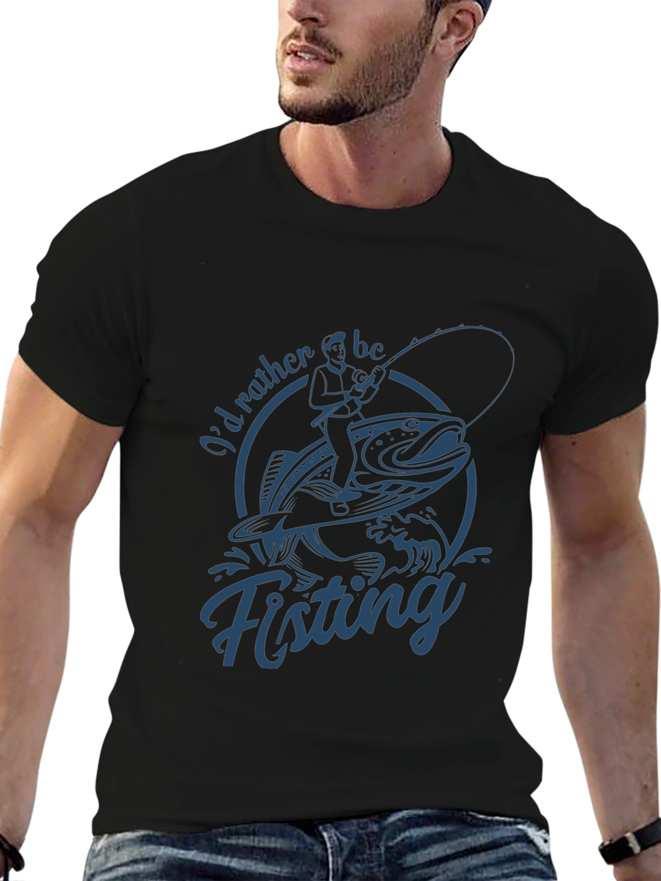 Id Rather Be Fishing Graphic T-Shirt