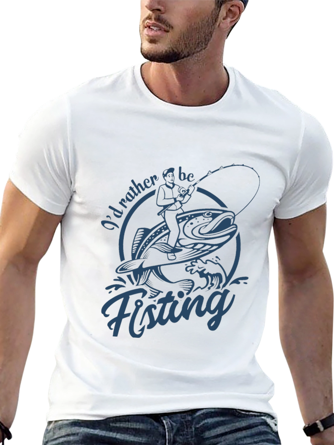 Id Rather Be Fishing Graphic T-Shirt