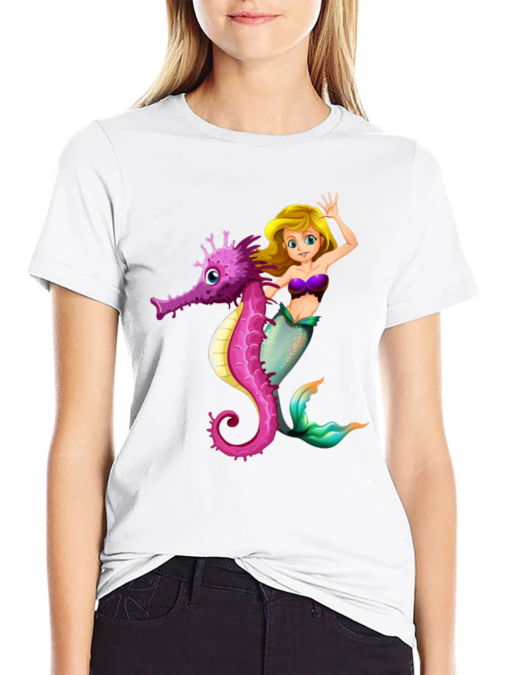Mermaid & Seahorse Graphic Tee
