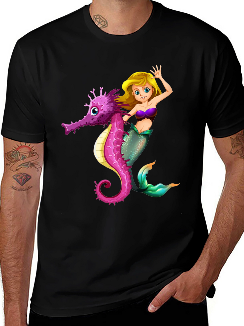 Mermaid & Seahorse Graphic Tee